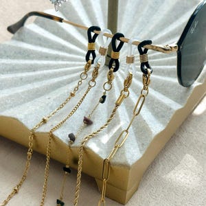 Sunglasses Chain for Women • Gold Eyeglass Holder Necklace • Birthday Gift for Her • Waterproof Mask Chain • Handmade Summer Accessories