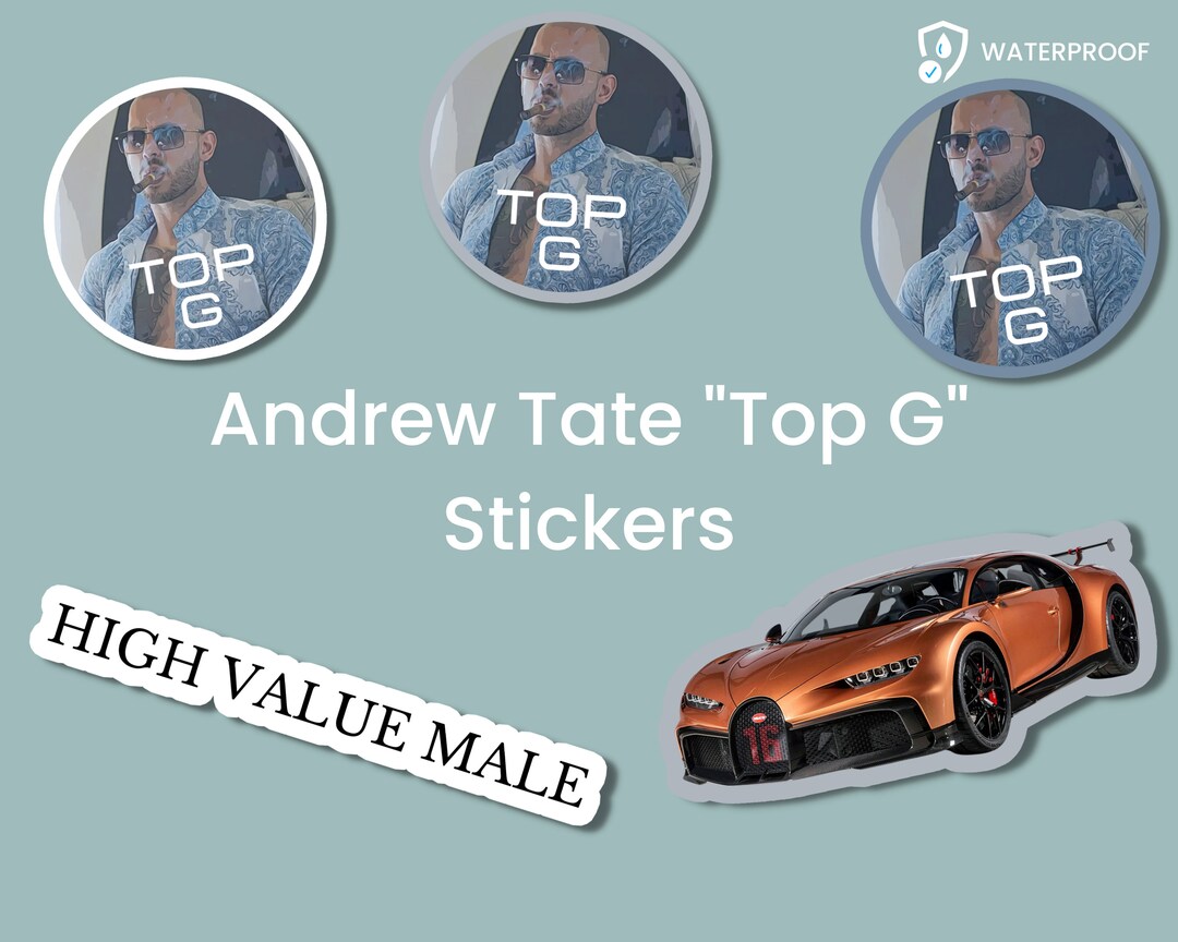 Andrew Tate top G Stickers Andrew Tate Stickers Etsy UK