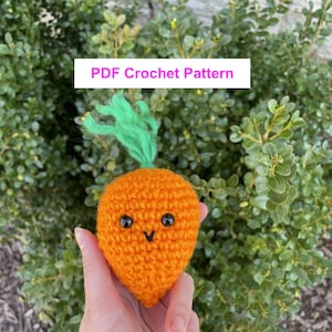 Cute Carrot Crochet Pattern/ Quick Crochet/ Food Crochet How-To/ Amigurumi Plushie Instructions