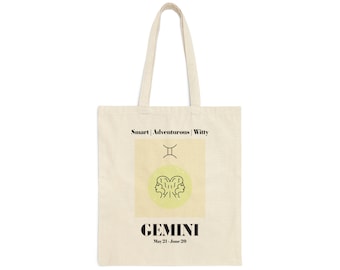 Gemini Zodiac Tote Bag - Carry Your Dual Nature with Style!