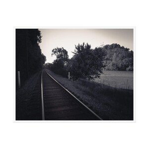Train Tracks | Photography Print | Black and White | Wall Decor
