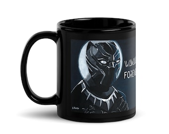 Taza de café con diseño de Pantera Negra, ideal como regalo para amantes de los superhéroes