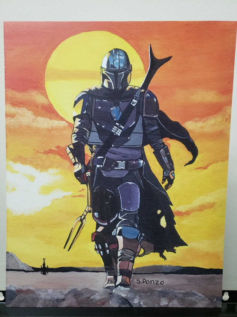 The Mandalorian Fan Art Print Star Wars Wall Poster Digital Print Wall ...