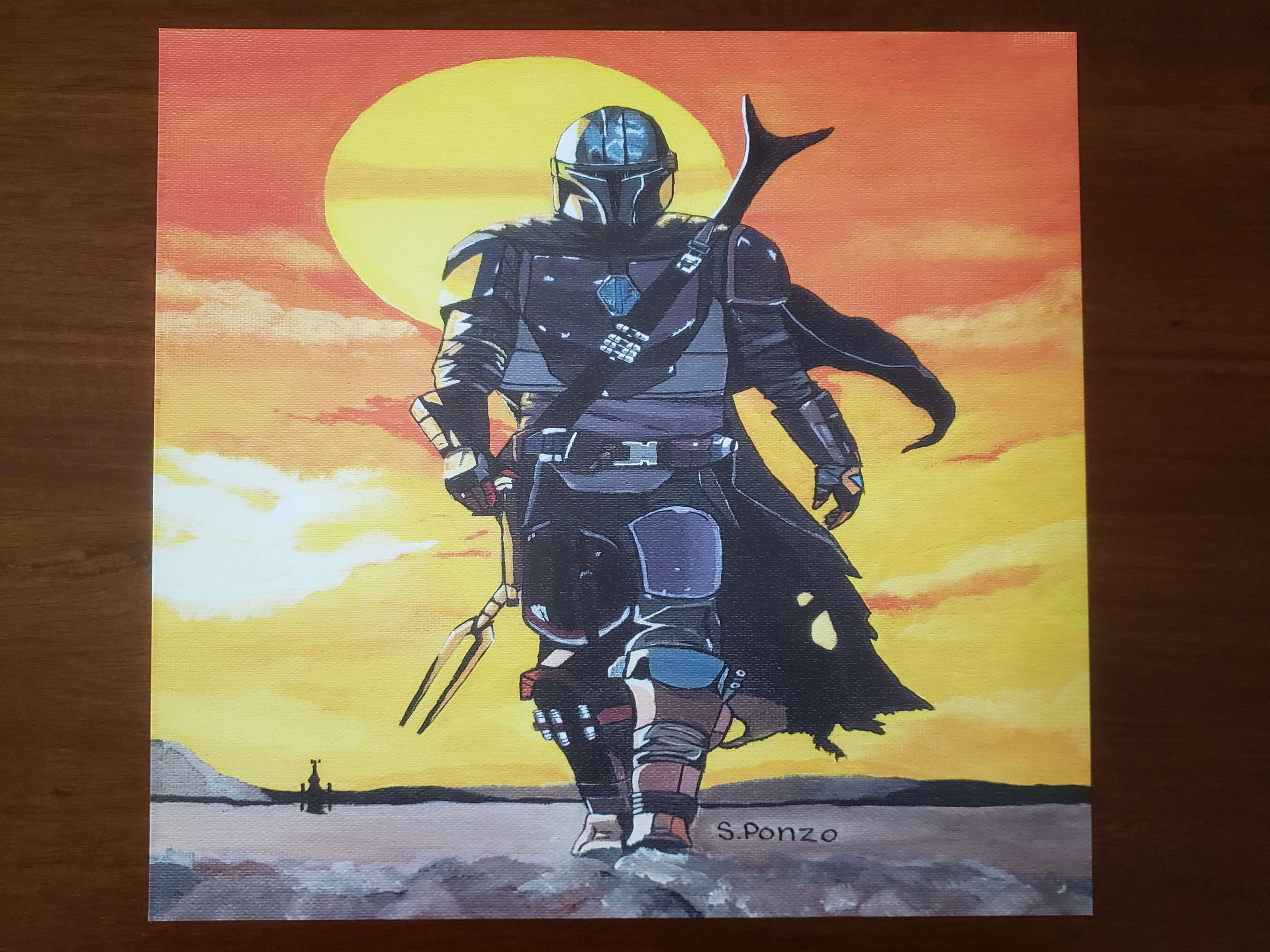 The Mandalorian Fan Art Print Star Wars Wall Poster Digital Print Wall ...