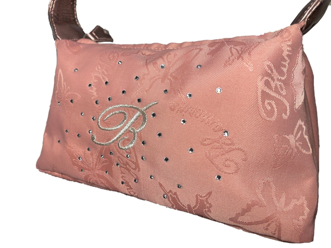 Blumarine Butterfly Bag With Swarovski Handbag Purse Clutch Pink