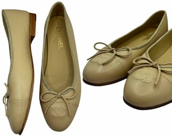 Chanel ballet flats shoes mules kitten heels beige classic preppy mesh summer fairy vintage y2k coquette