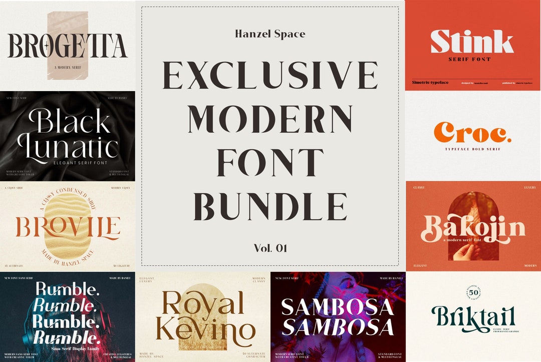 Exclusive Modern Serif Font Bundle Vol. 01 Font Serif, Modern Font, Otf ...