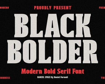 Bold Font, Black Serif, Serif, Branding Font, Modern Font, Procreate Font, Cricut Font, Logo Font, Canva Font