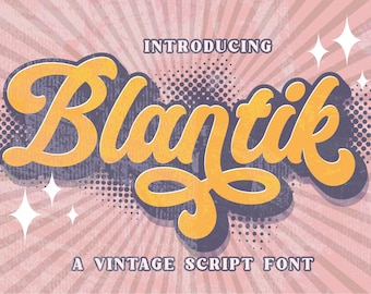 Retro font, Groovy Font, Lettering Font, Vintage Font, Alphabet Font, 70s Font, Swirl Font, Procreate Font, Hippie font, fonts, Canva Font