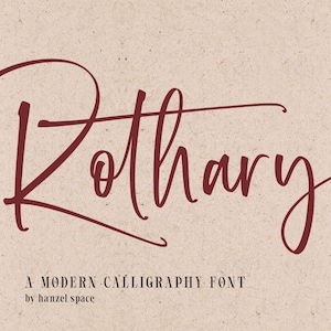 Rothary - Modern Font, Calligraphy Font, Script Font, Script Font, Handwritten Font, Signature Font