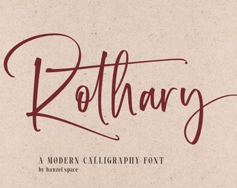 Rothary - Modern Font, Calligraphy Font, Script Font, Script Font, Handwritten Font, Signature Font