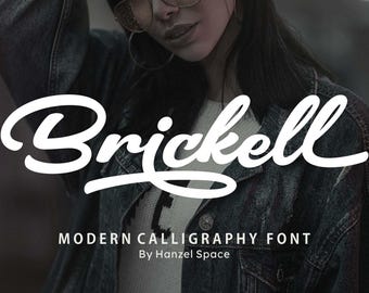 Brickell – Calligraphy Font, Brand Font, Script Font, Website Font, Handwritten Font, Signature Font, Packaging Font, Cricut Font, Logo Font