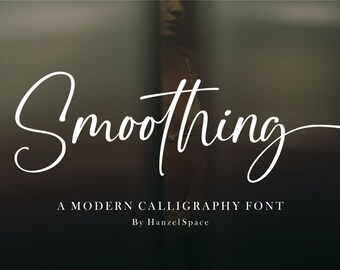 Smoothing - Script Font, Website Font, Beautiful Font, Handwritten Font, Signature Font, Aesthetic Calligraphy