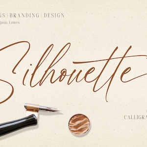 Silhouette - Aesthetic Calligraphy, Script Font, Website Font, Beautiful Font, Handwritten Font, Signature Font