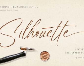 Silhouette - Aesthetic Calligraphy, Script Font, Website Font, Beautiful Font, Handwritten Font, Signature Font