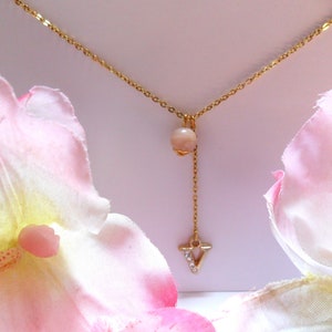 Collier chaîne personnalisé lettre initiale, perle pierre de soleil naturelle, cadeau St Valentin, cadeau fête des mères