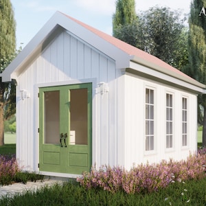 10 x 16 schuurplannen - tuinhuisje, schuurtje, gastenverblijf, stapelbed, werkplaats - doe-het-zelf schuurplannen, studioblauwdrukken