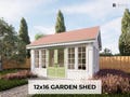 12x16 Garden Shed Plans Guest House Plans Bunkhouse Shed Plans Workshop Blueprints Gift For Her She Shed
