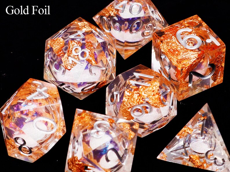 Liquid Core Dice Set for Role Playing Games Galaxy D&d Dice Etsy