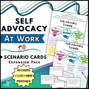 Self-Advocacy At WORK Life Skills Problem Solving Scenarios for Older Students