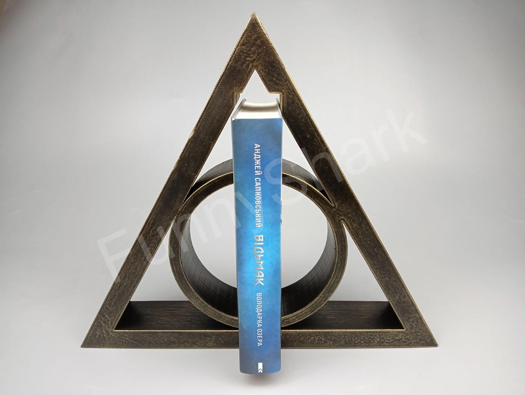 Magic Book Stand Magic-inspired Book Stand – Deathly Hallows – Geometric Triangle Book ...