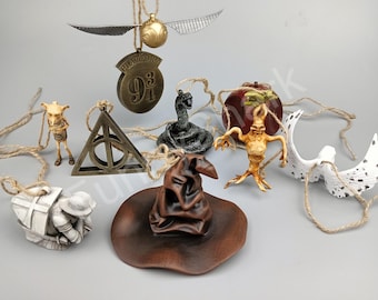 Juego de adornos navideños con temática de magia (10 piezas) – Decoraciones navideñas mágicas