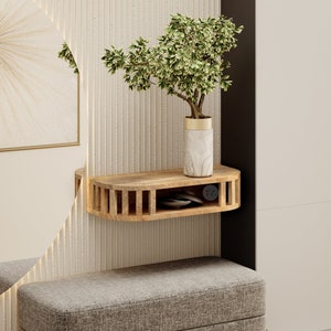 Wall mounted outlet floating dressing table