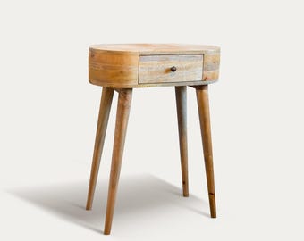 Coiffeuse Mid-Century en manguier • Coiffeuse pour petit espace