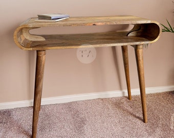 Oval Console Table for Hallway • Tall Console Table Thin • Narrow