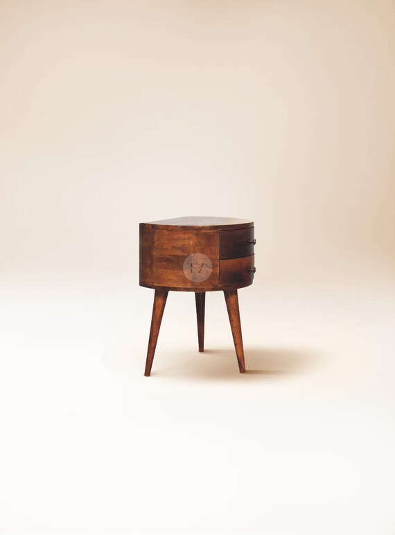 Half circle bedside table best sale
