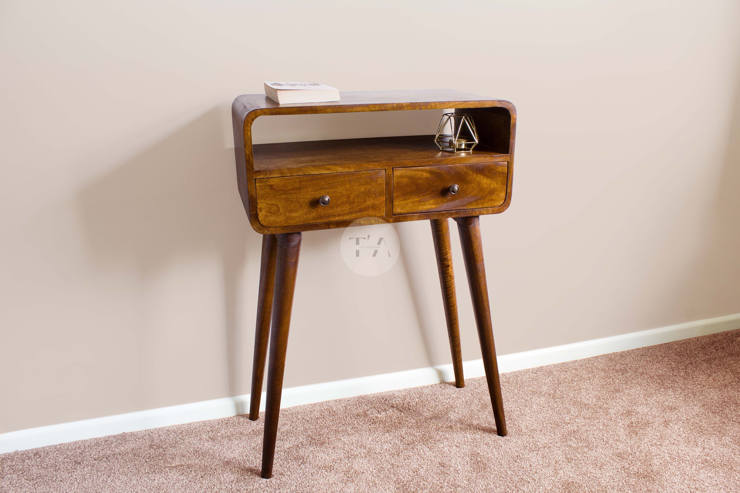 Table console étroite en bois * Petite table console * Table console de couloir * Table console minimale avec tiroirs * Table console mince moderne