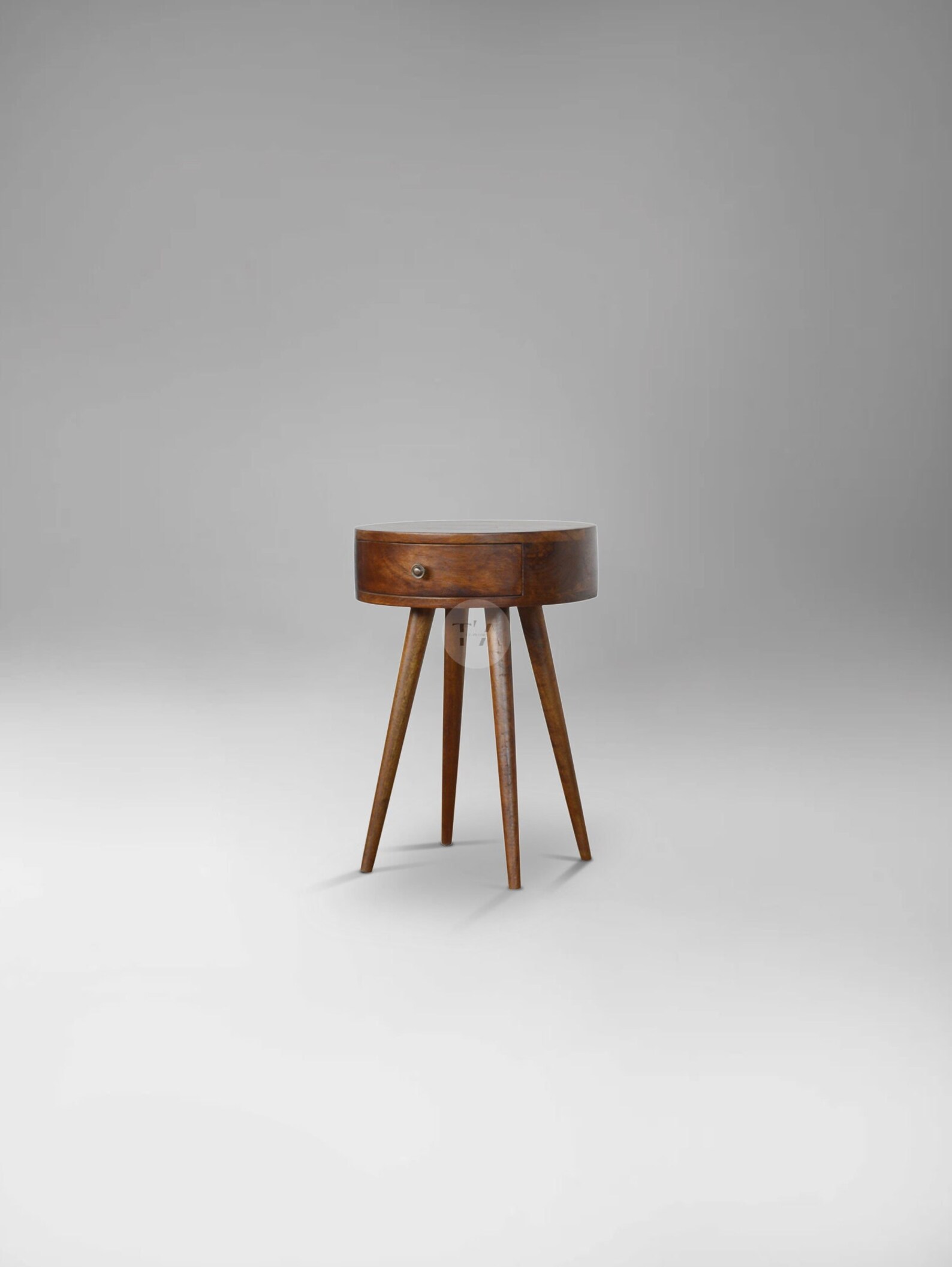 Circular Bedside Table Round Bedside Table Slim Bedside Etsy UK