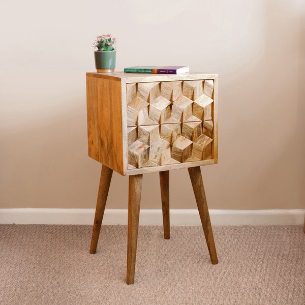 Tall Narrow Bedside Tables Etsy