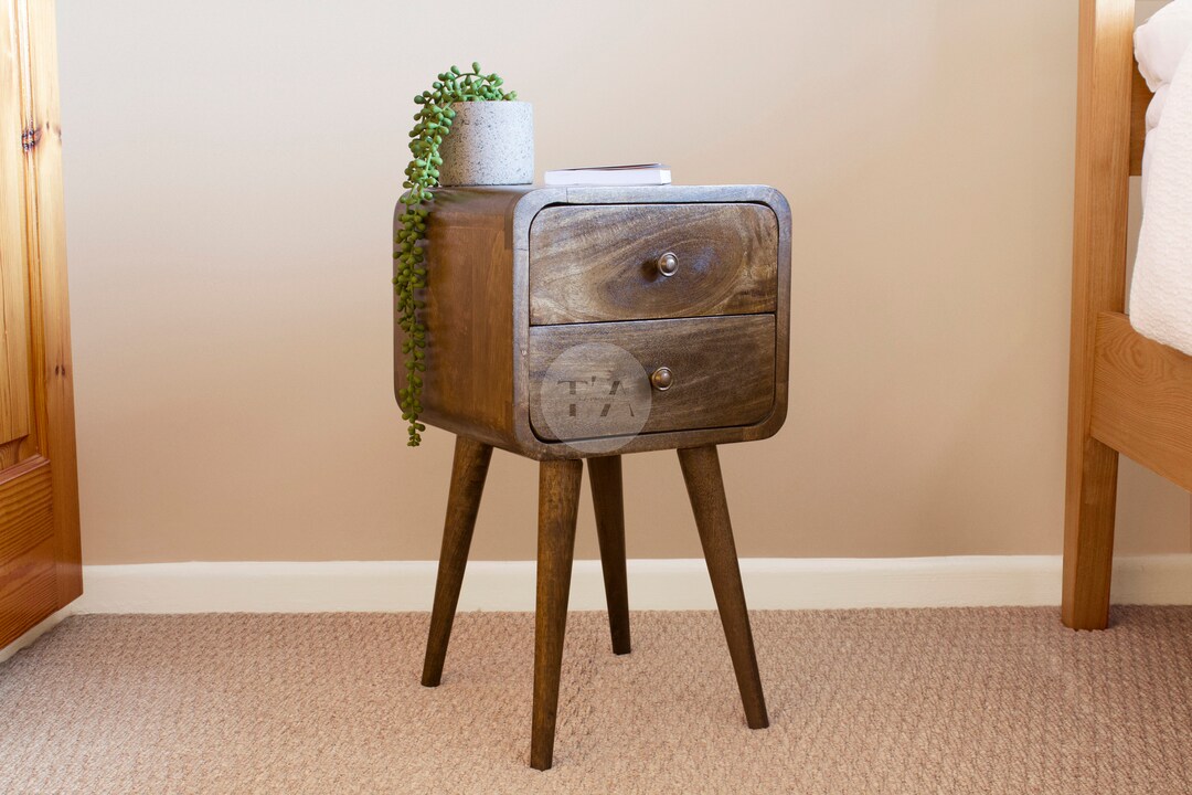 Grey Bedside Table Slim Grey Side Table Small Grey Bedside Table Fully