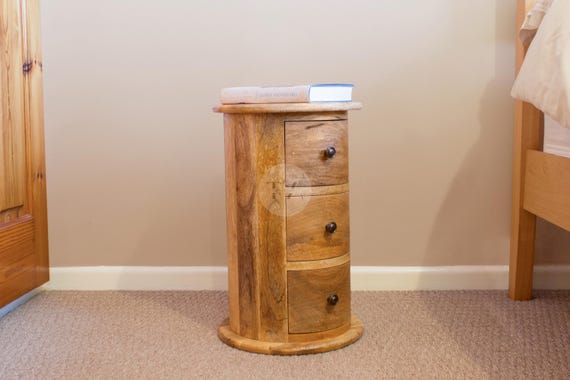 Cylinder nightstand discount