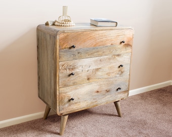 Wooden Chest of Drawers uk Oak • Modern Chest of Drawers for Bathroom • Mango Wood Chest of Drawers for Hallways • Bedroom Dresser