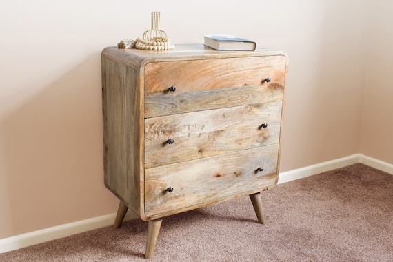 Wooden Chest of Drawers Uk Oak  Modern Chest of Drawers for Bathroom   Mango Wood Chest of Drawers for Hallways  Bedroom Dresser - Etsy