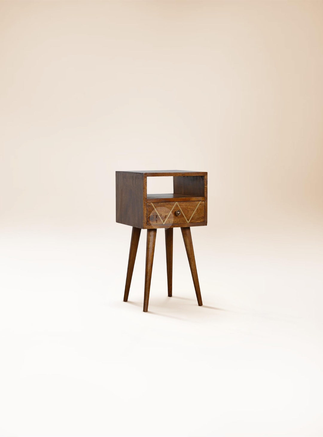 Narrow Nightstand With Gold Gold Nightstand Wood Small Bedside Table