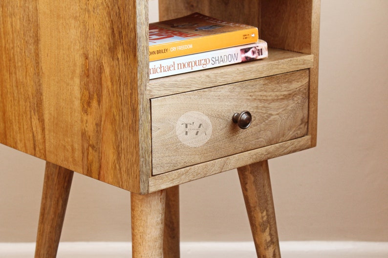 Narrow Bedside Table Small Bedside Table Slim Bedside Etsy UK