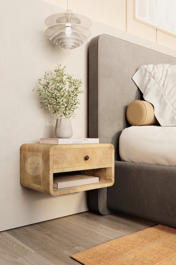 Wall mounted nightstand discount