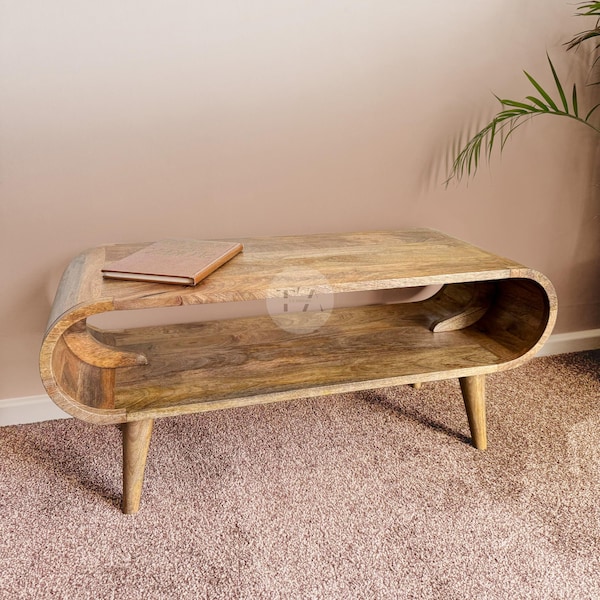 Beautiful view of Black Marble Coffee Table Mid Century Modern