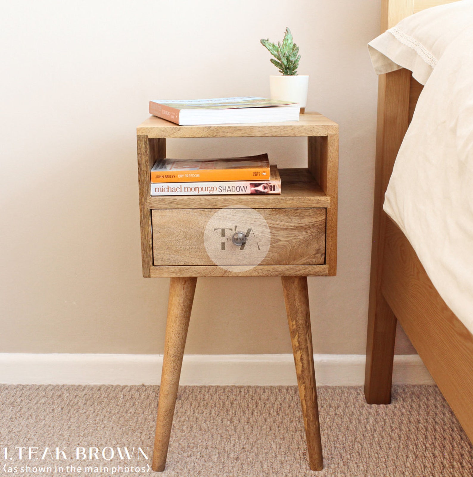 Narrow Bedside Table Small Bedside Table Slim Bedside Etsy UK