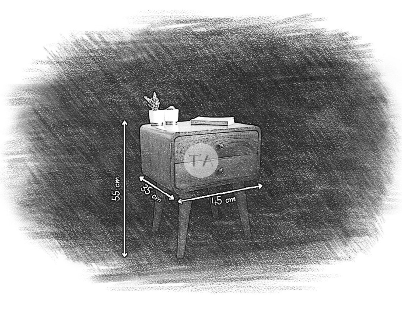 Bedside Wooden Bedside Table Light Wood Bedside Etsy