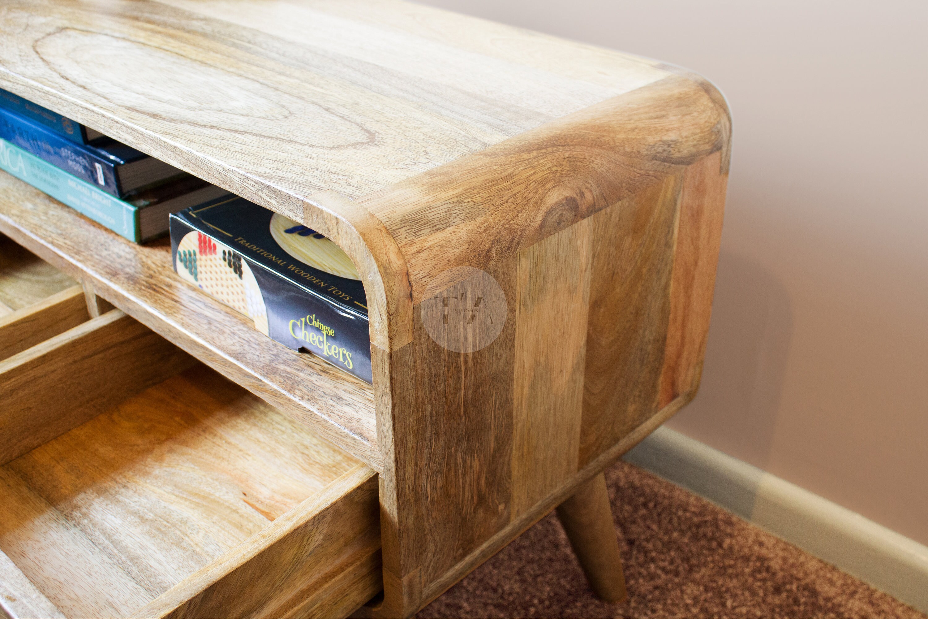 Small Tv Stand for Bedroom Narrow TV Stand Light Wood Tv Etsy UK