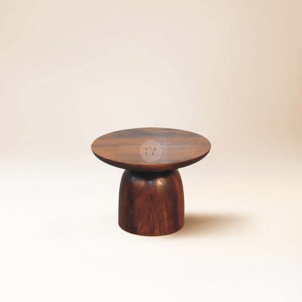 Corner Side Table Small End of Sofa Table • Little Side Table Circle Wood • Pedestal Side Table Round Low • Wooden Bedroom Table Side Stand