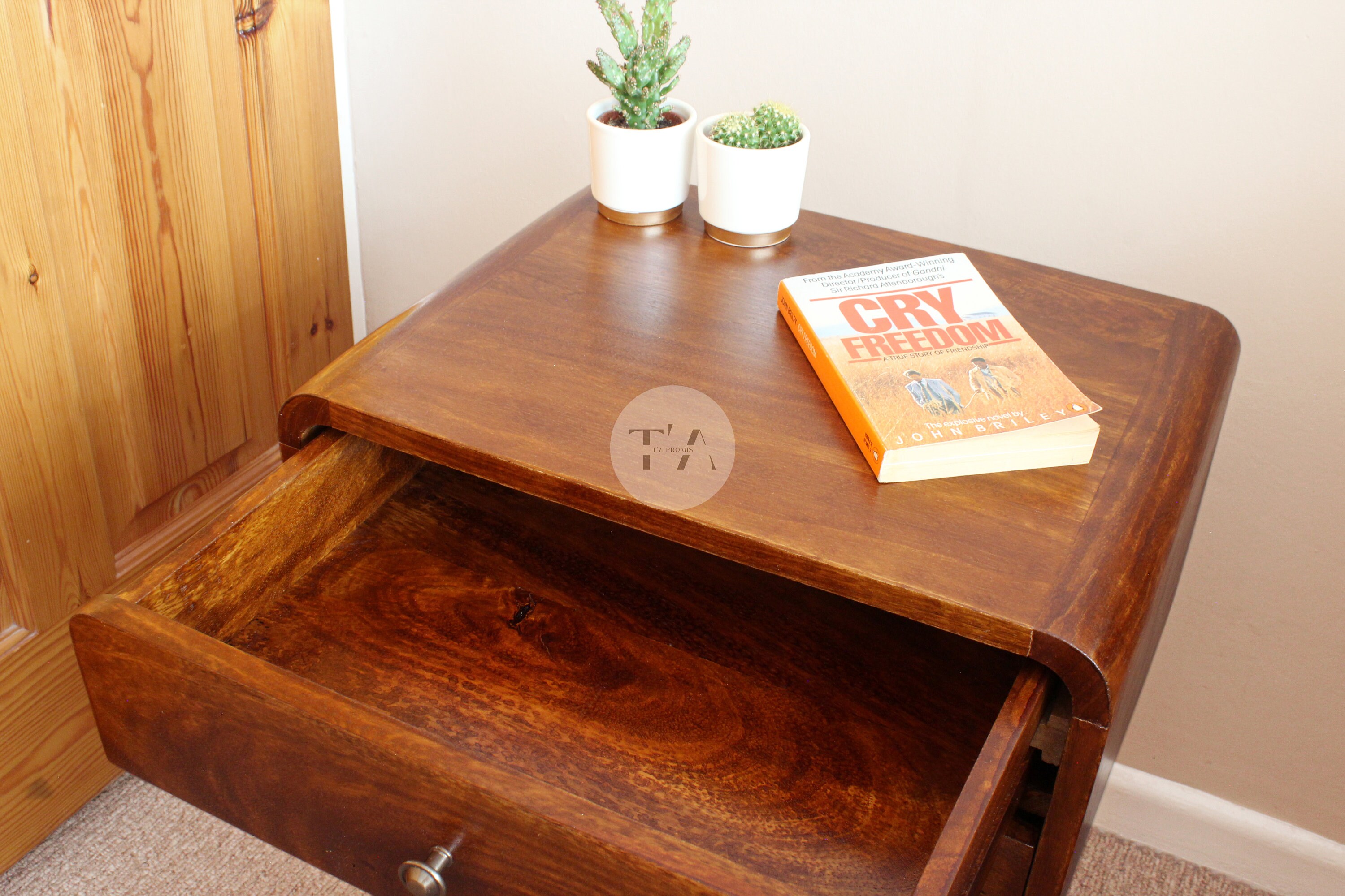 Bedside Table With Drawers Mid Century Bedside Table Etsy UK
