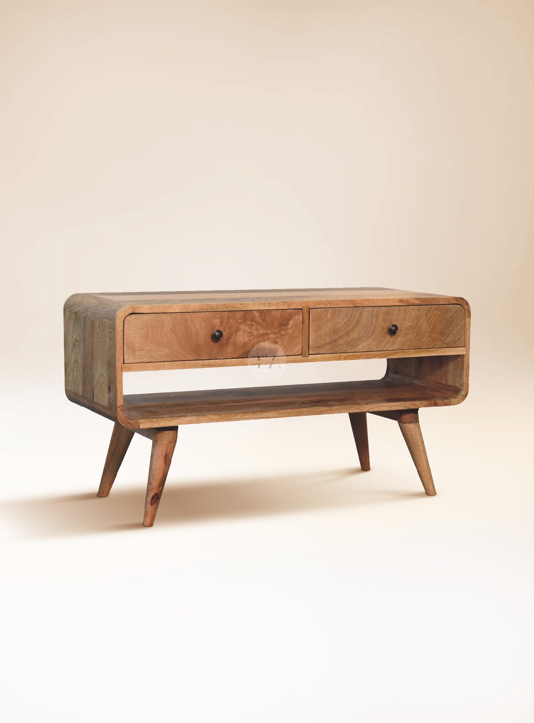 Wooden Tv Unit for Living Room Modern Tv Stand Coffee Table Midcentury