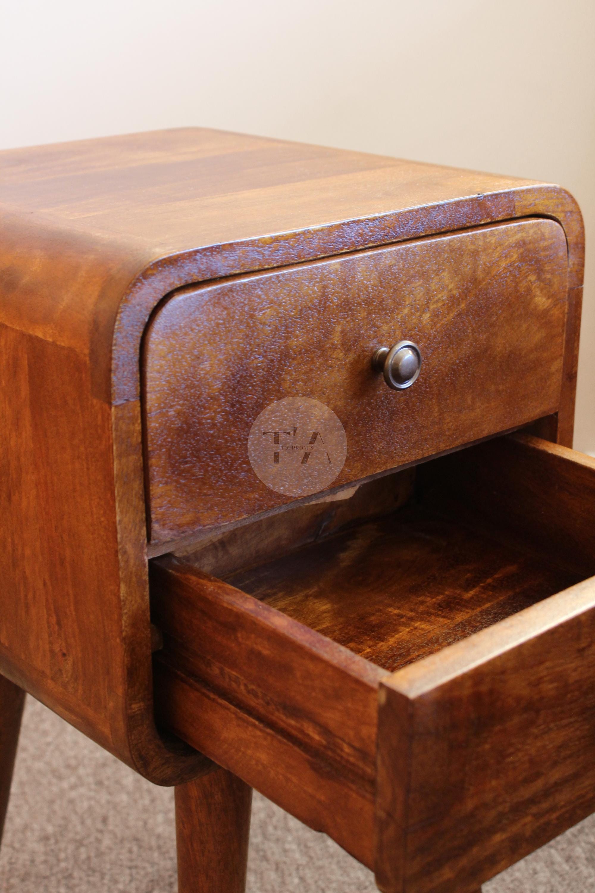 Contemporary End Table With 2 Drawers • Mini End Table Cube • Living ...