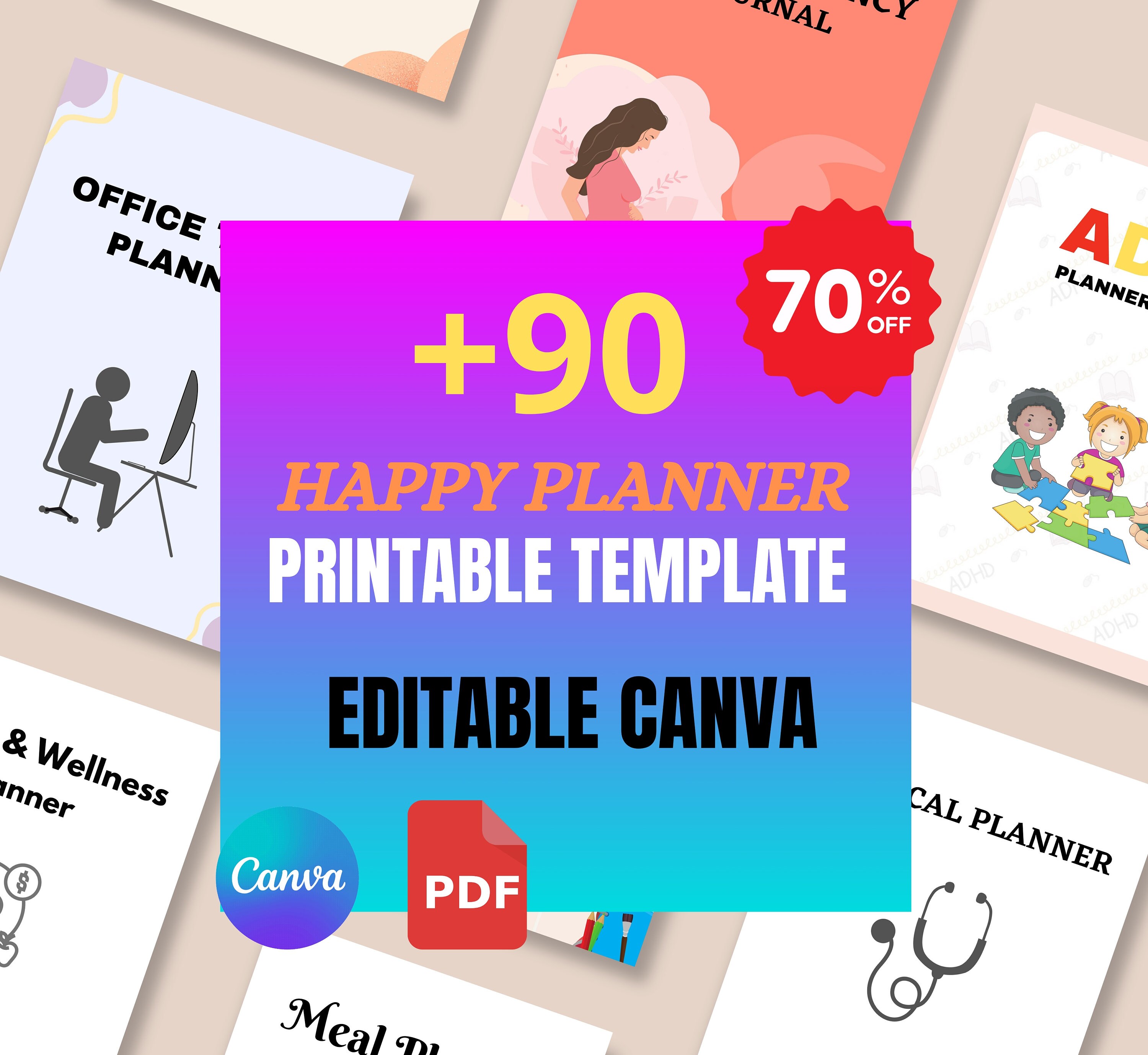 CANVA 2024 Planner Templates Printable Canva KDP Planner Etsy Ireland