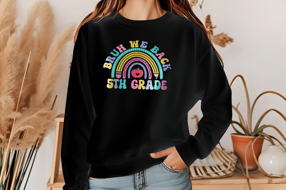 Bruh We Back 5Th Grade Back To School Svg Png Digital File For T-Shirt Moderndaydecors